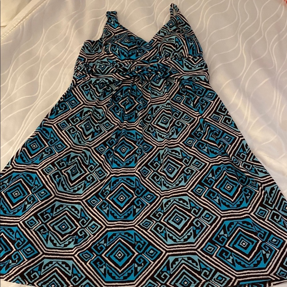 Sleeveless Blues, Black & White 10 Ruched Mini Dress Fairy Grunge Summer Fall - Picture 4 of 9